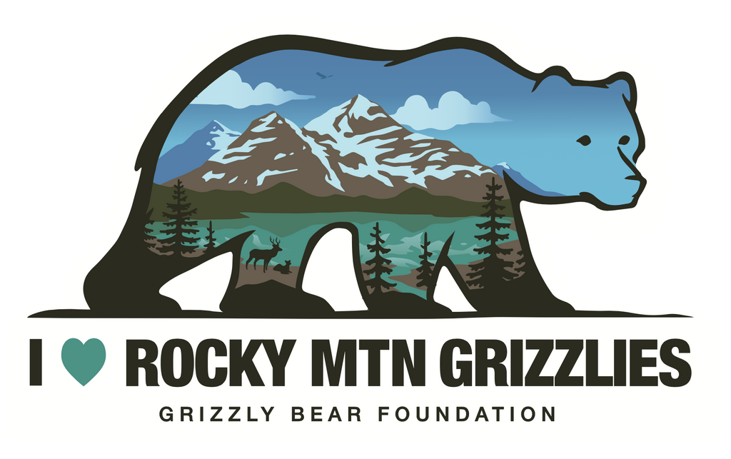 "I ♥ ROCKY MTN GRIZZLIES" Bumper Sticker (9" x 5")