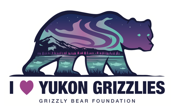 "I ♥ YUKON GRIZZLIES" Bumper Sticker (9" x 5")